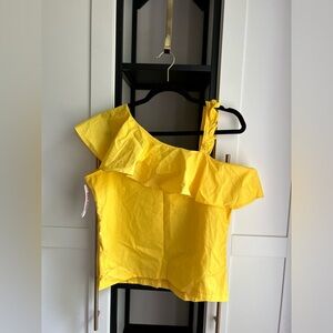 BRAND NEW! Yellow one shoulder top. By The Edit size 11.